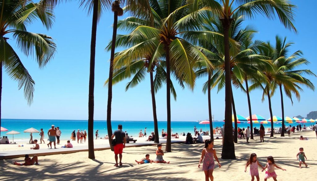 Bombinhas praias com calçadão