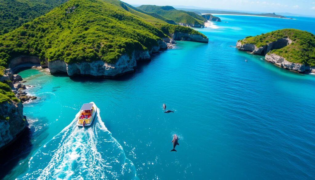 passeios de barco bombinhas
